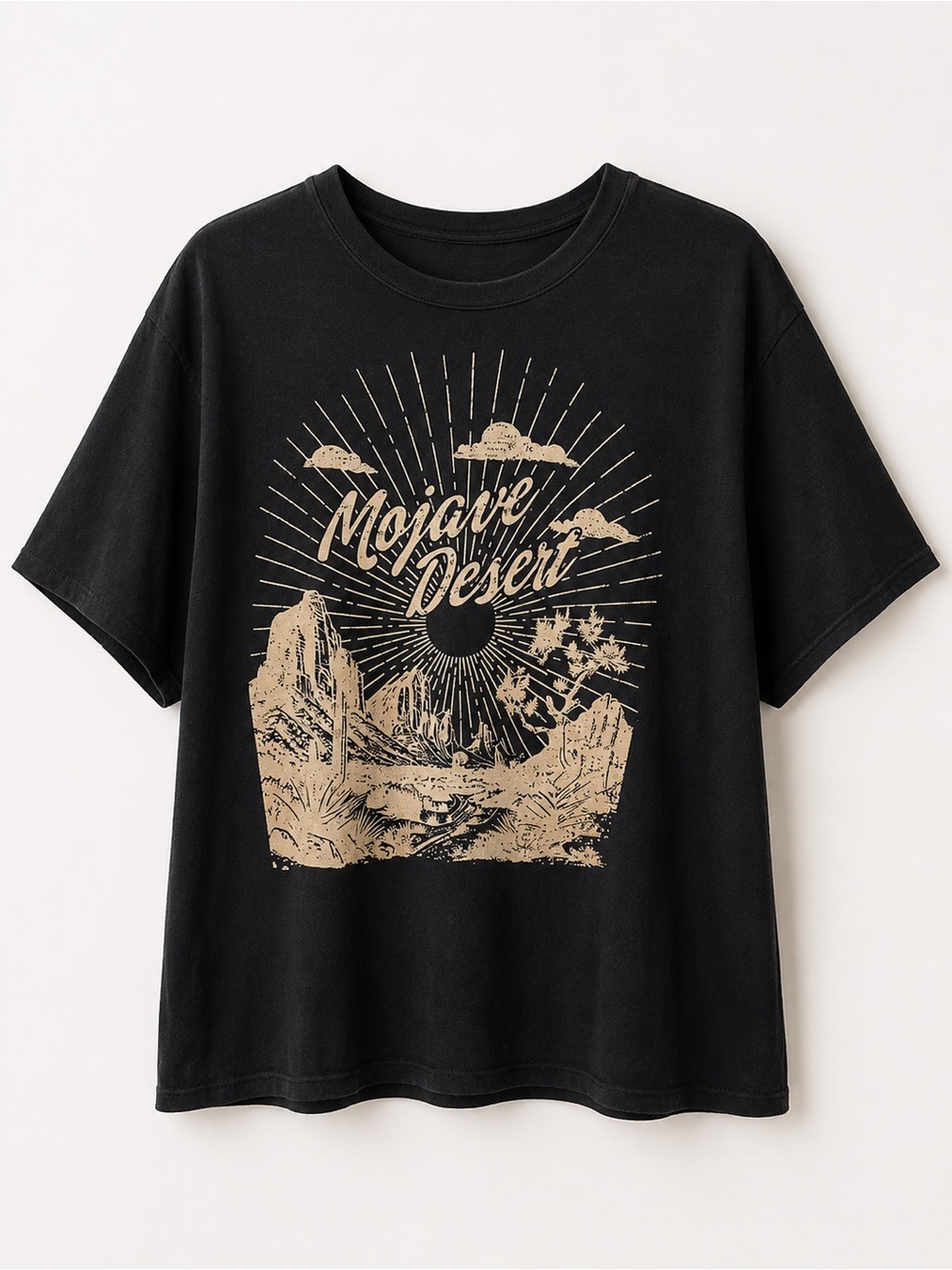 Black Mojave Desert Graphic T-Shirt XXL